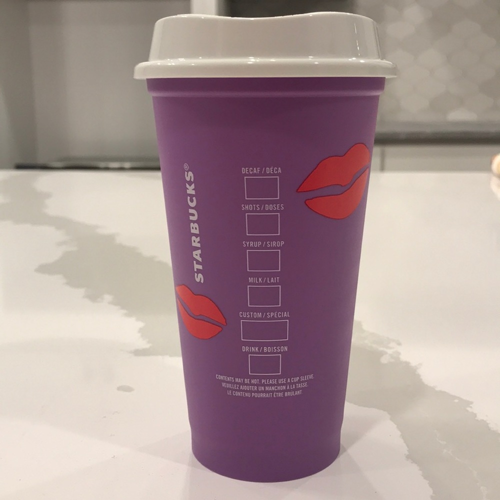 Starbucks purple reusable cup- Valentines 2021 - Picture 5 of 5